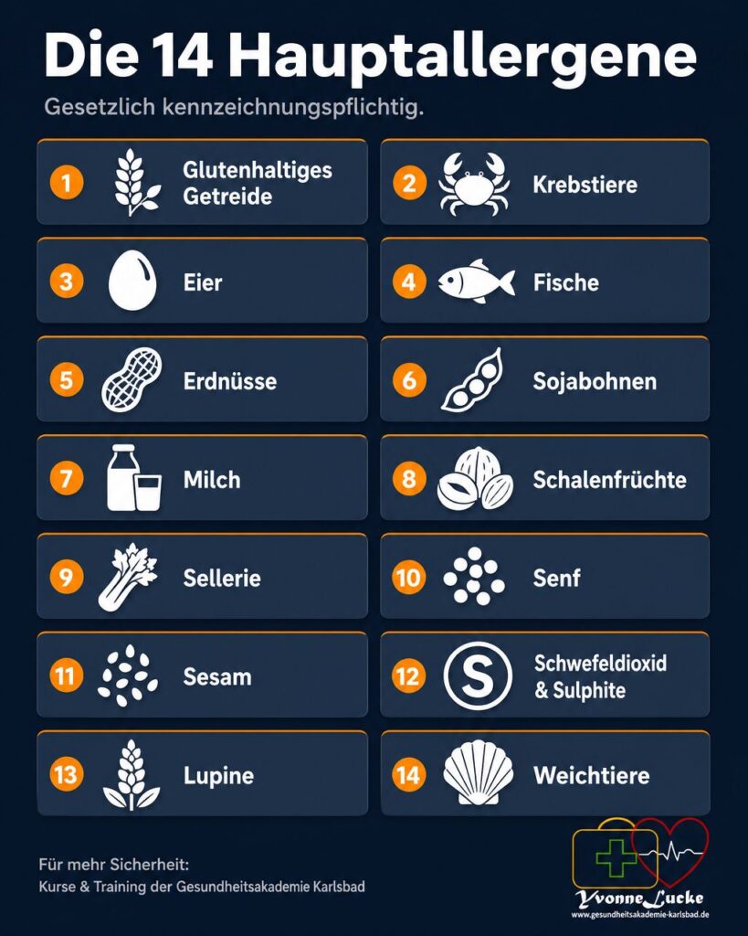 Lebensmittel - Hauptallergene