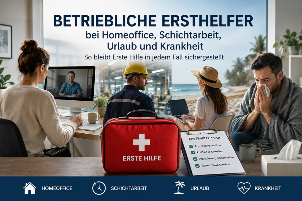 Ersthelfer vor Ort bei Homeoffice, Schichtarbeit, Urlaub und Krankheit