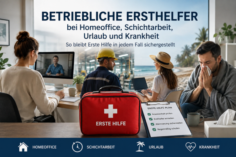 Ersthelfer im Homeoffice, im Urlaub oder krank - wie kann die Organisation der Ersten Hilfe trotzdem gelingen?
