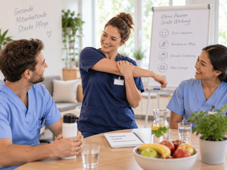 Pflegekräfte in der bewegten Pause